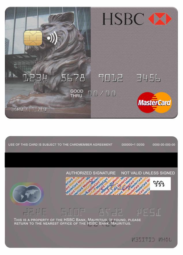 Mauritius HSBC Bank mastercard